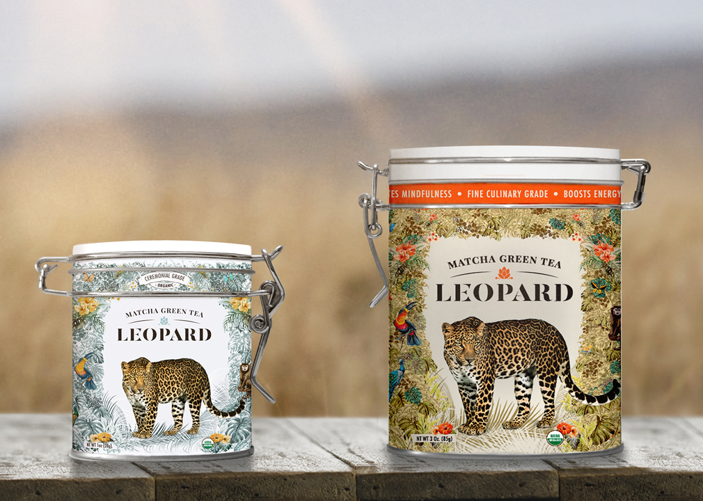 Leopard | Matcha green tea | Aeronave visual | Communication